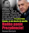Hańba Panie Prezydencie...