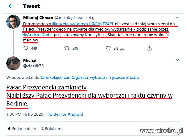 Najbliższy pałac prezydencki czynny.