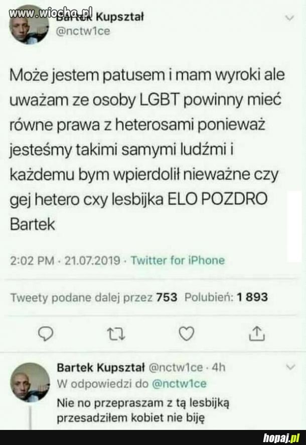Człowiek z zasadami! Szacun!