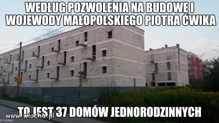 Wg pozwolenia na budowę wojewody małopolskiego...