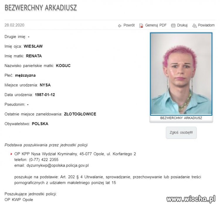 Pomóżcie Policji szukać tego pokemona.