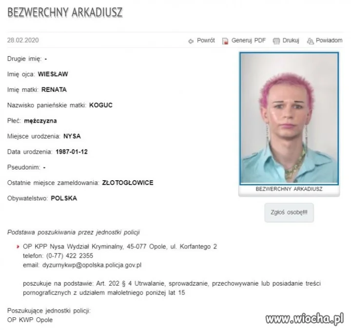 Pomóżcie Policji szukać tego pokemona.