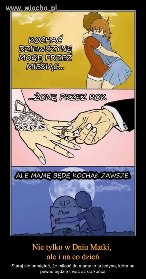 Wiem że to nie wiocha kochać swoją mamę 