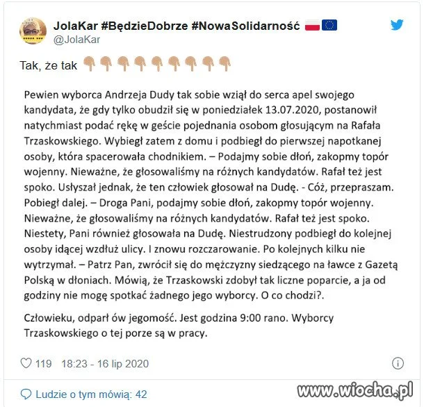 Opowiastka o wyborcy Dudy.