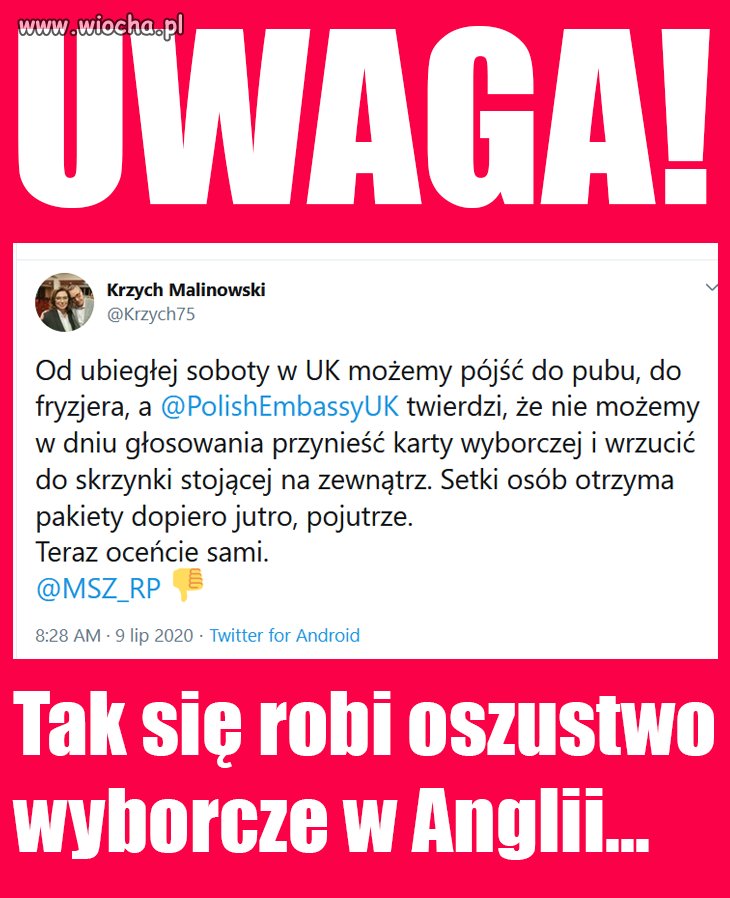 U nas też sfałszowane będą. 