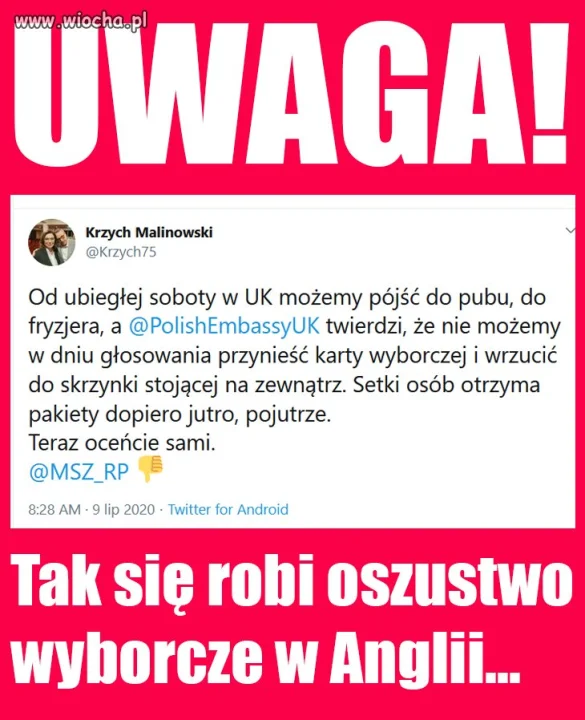 U nas też sfałszowane będą. 
