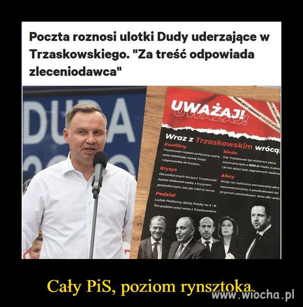 Pamiętaj że ta ulotka szkalująca opozycję