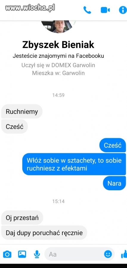 Pomusz! Wacek w potrzebie.