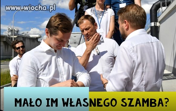 Sweet focia posłów PiS na zbiorniku szamba