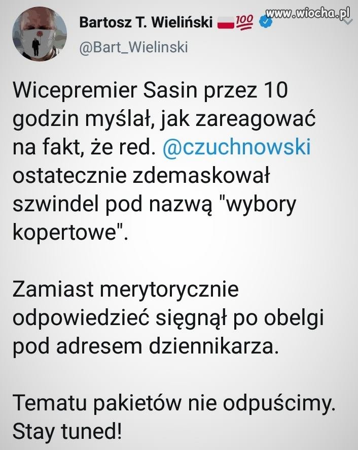 Sasin się zesrał