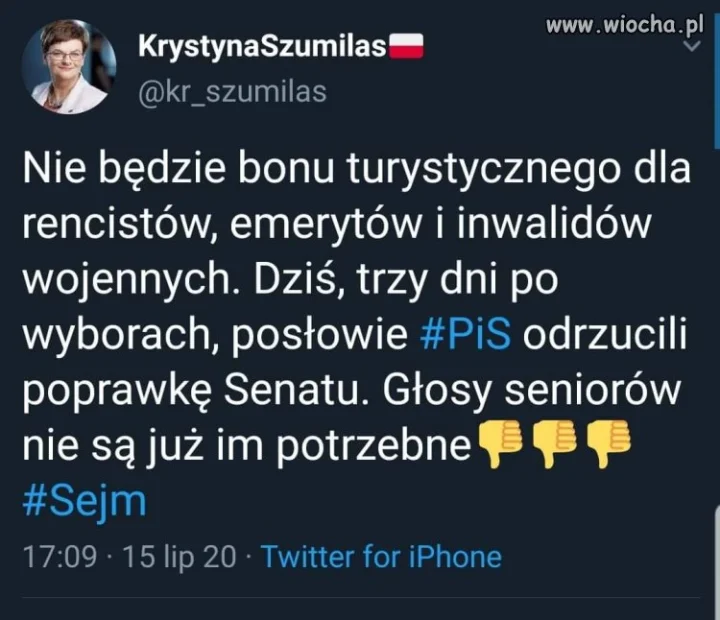 Głosy seniorów nie są już potrzebne...