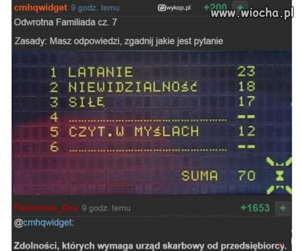 Odwrotna familiada: