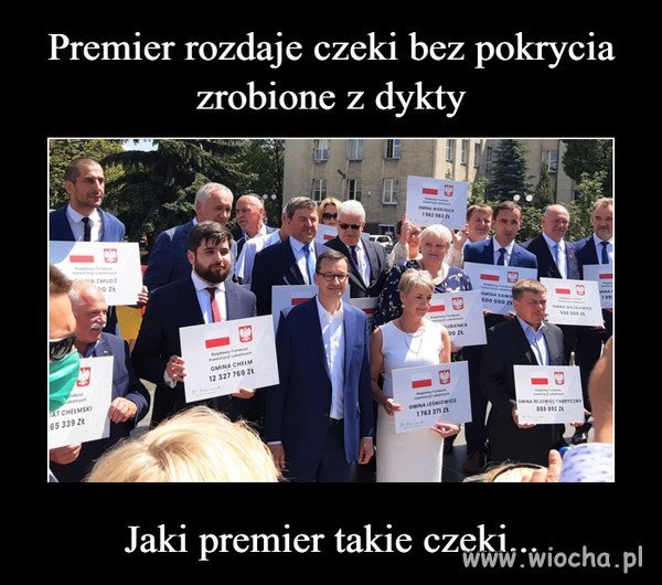 Dla żartu zrobiłem taki czek z dykty