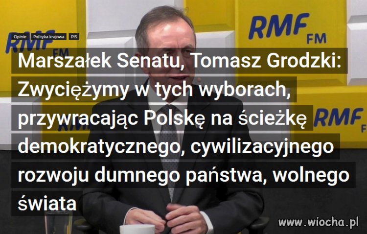Tomasz Grodzki - stoimy wobec wyboru: 