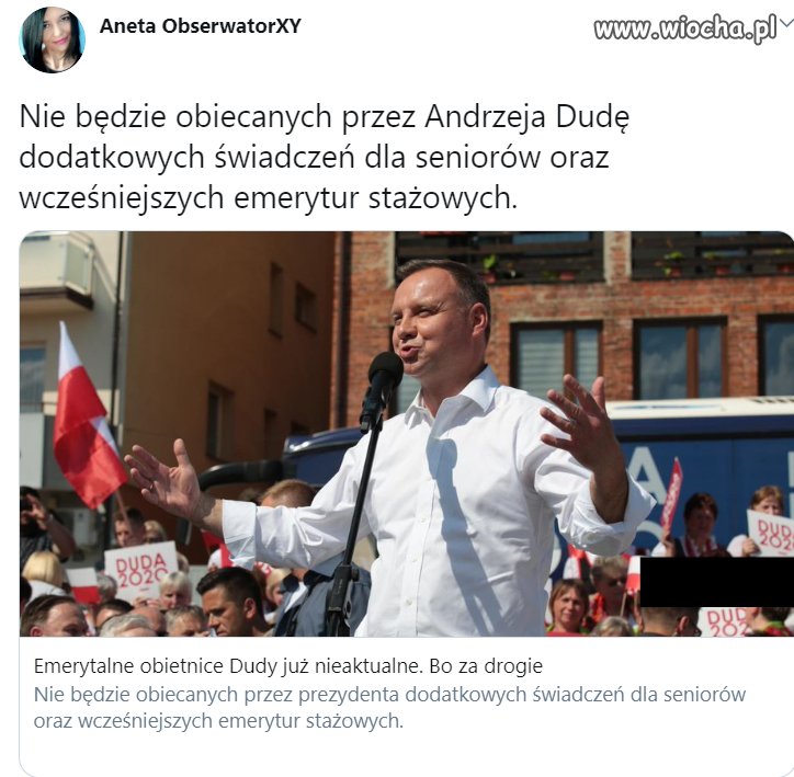 Już się zaczęło. Obiecanki cacanki a głupim ...