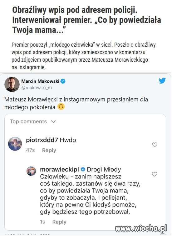 Pisowski hipokryta pokazuje swoją dwulicowość