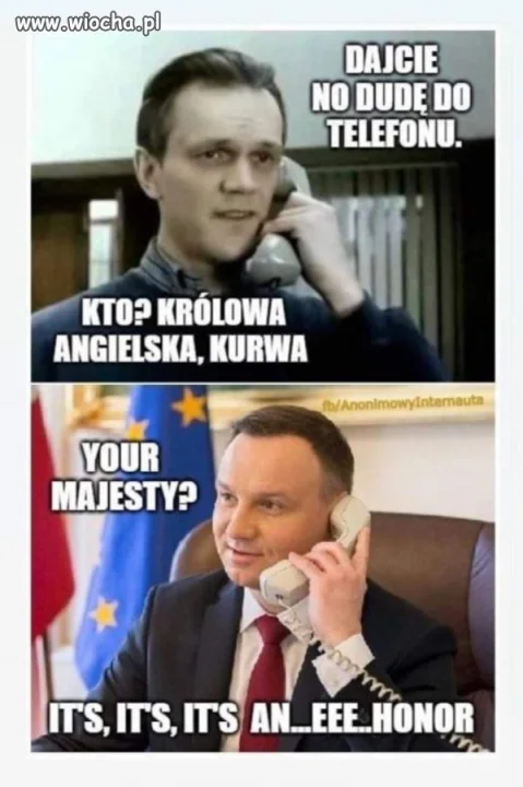 To wielki honor Królowo 