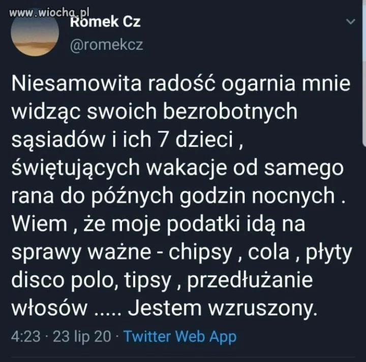 Jestem wzruszony. 