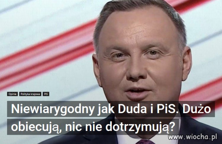 Kandydat PiS a straszy i obiecuje gruszki na wierzbie.