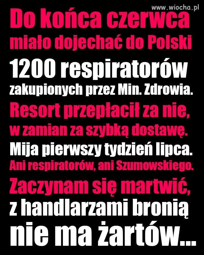 Jakoś cicho ostatnio o Ministrze Szumowskim...
