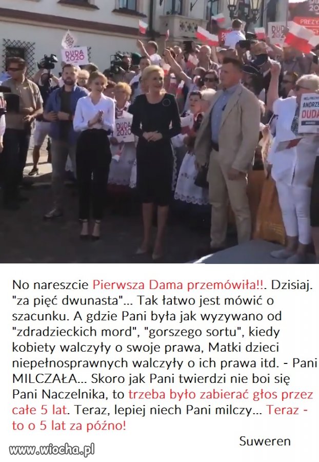 Nawołuje do szacunku