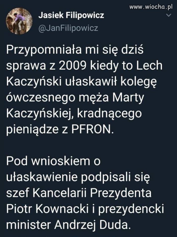 Pan Prezydent widać ma długą praktykę 