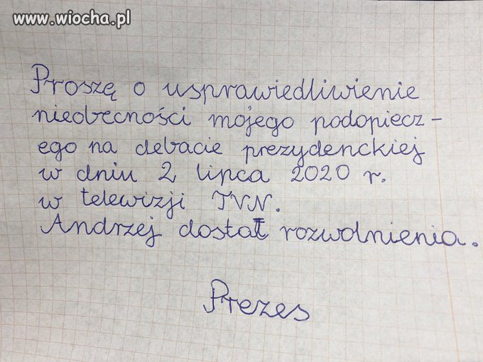 Dotarło oficjalne pismo