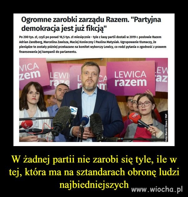 Mieli walczyć o równouprawnienie a nie o swoje kieszenie 