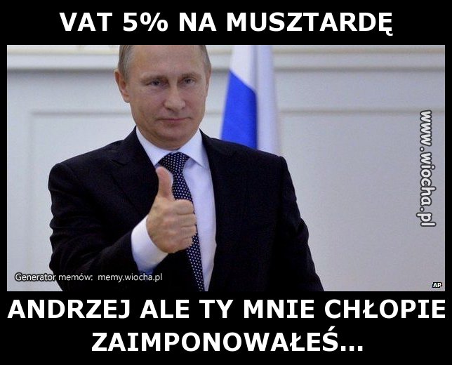 VAT 5% NA MUSZTARDĘ
