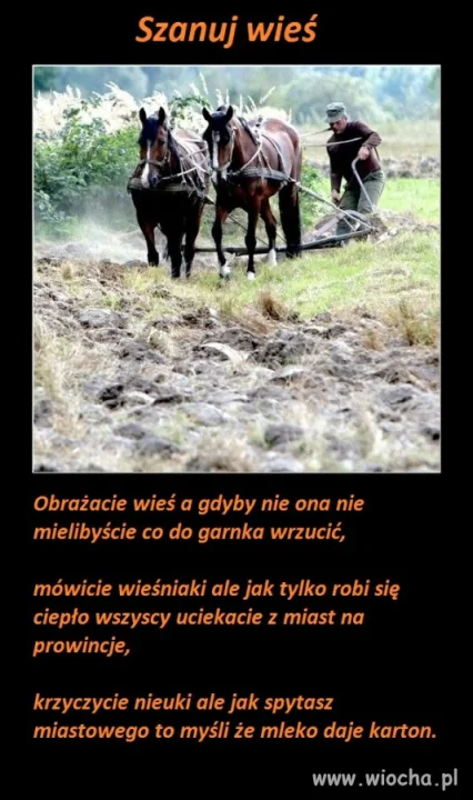 Bez wsi miasta by upadły 