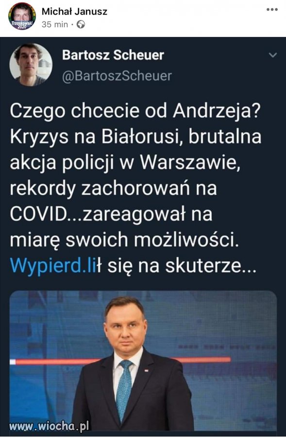 Ciekawe  czy cały. Skuter oczywiście. 