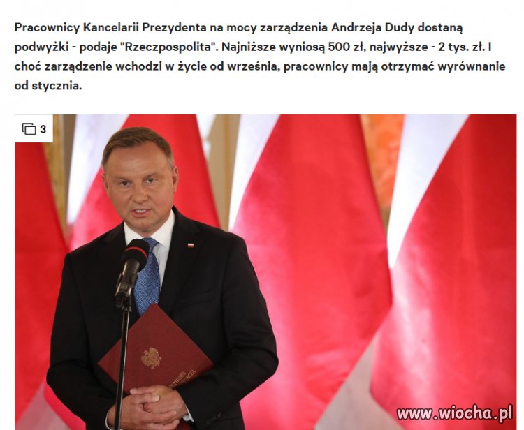 Podwyżki zafundowane przez prezydenta