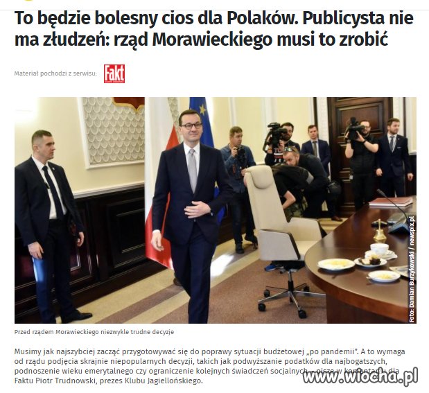 To będzie bolesny cios,