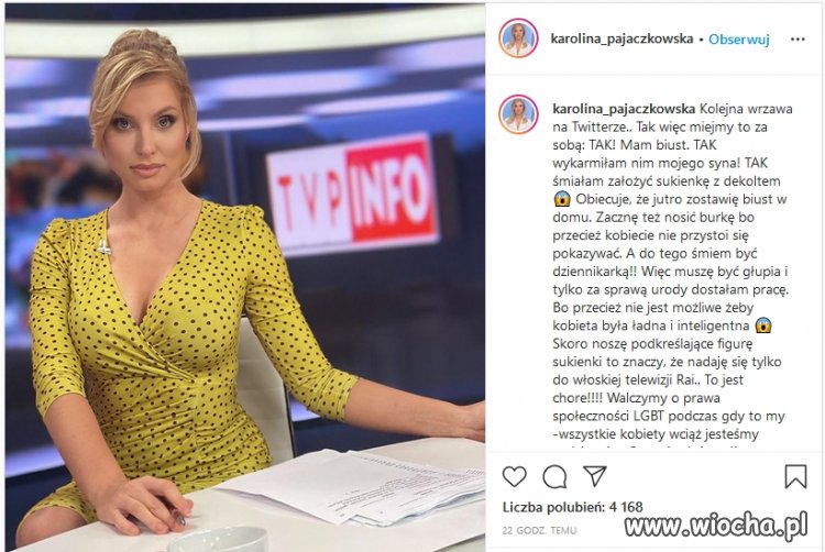To jest Pani Karolina z prawicowej TVP