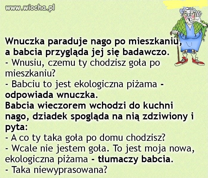 Babcia w piżamie 
