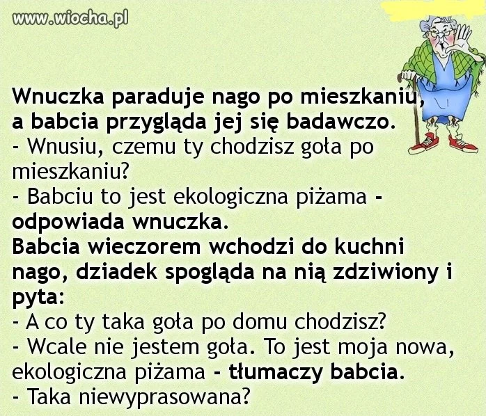 Babcia w piżamie 