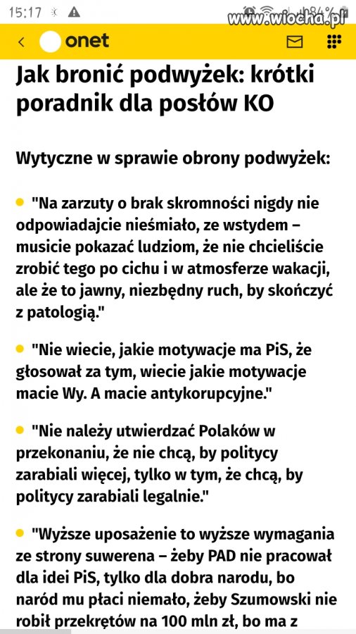Takie coś pewien potral przekazał ku uciesze pisów