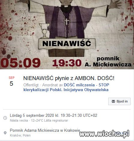 Kościół katolicki to pierwsza władza w Polsce. 