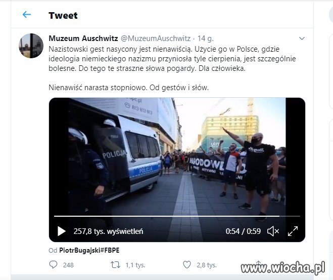 Faszyzm ochraniany przez policję.