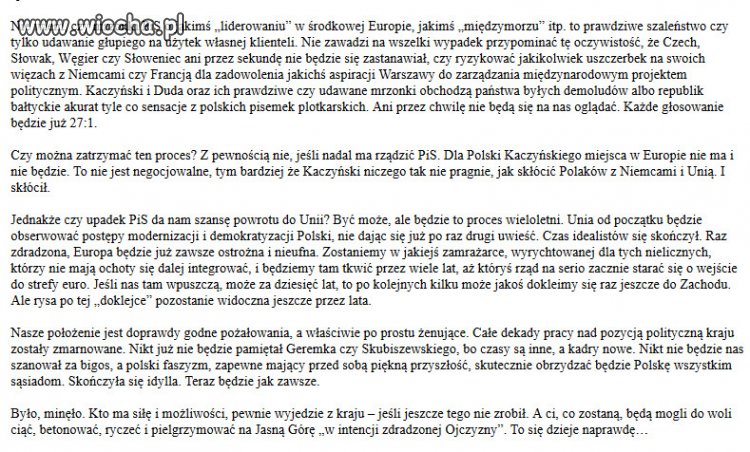 Ciąg dalszy Polski wstającej z kolan...  