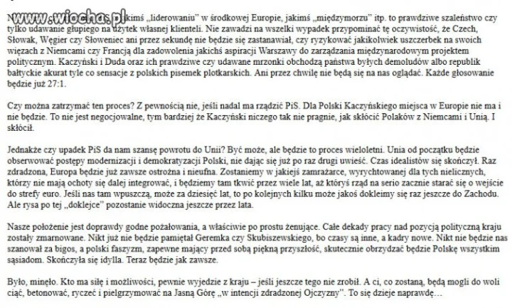 Ciąg dalszy Polski wstającej z kolan...  