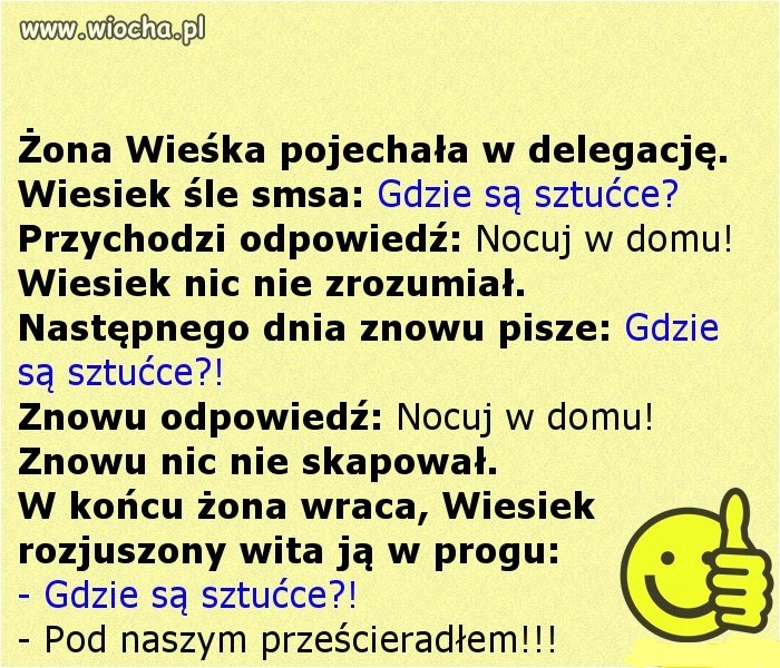 Wiesiek spał przy stole