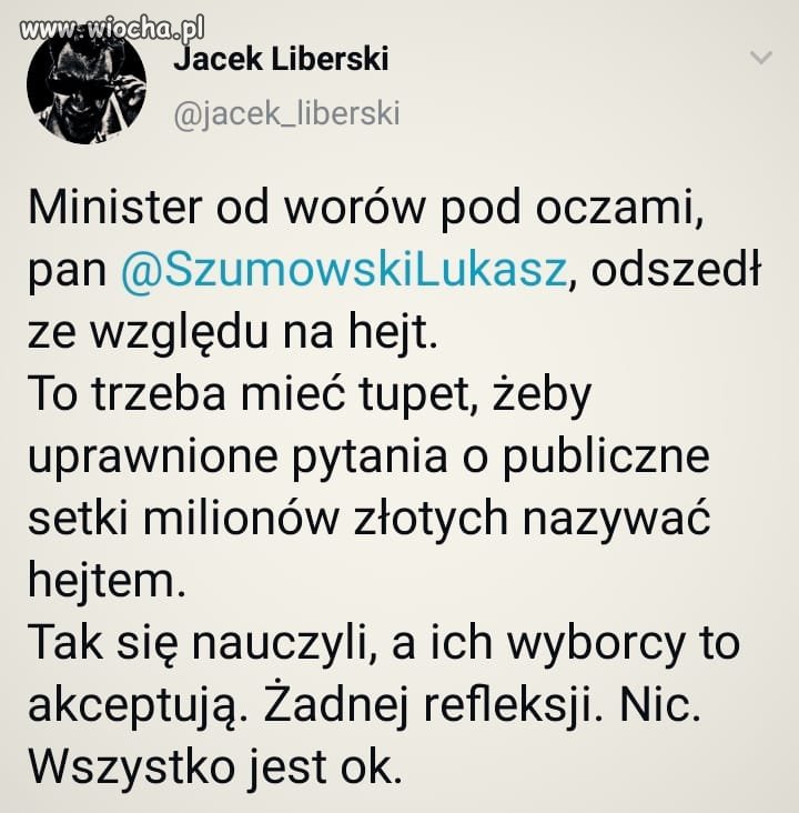 To był hejt i koniec