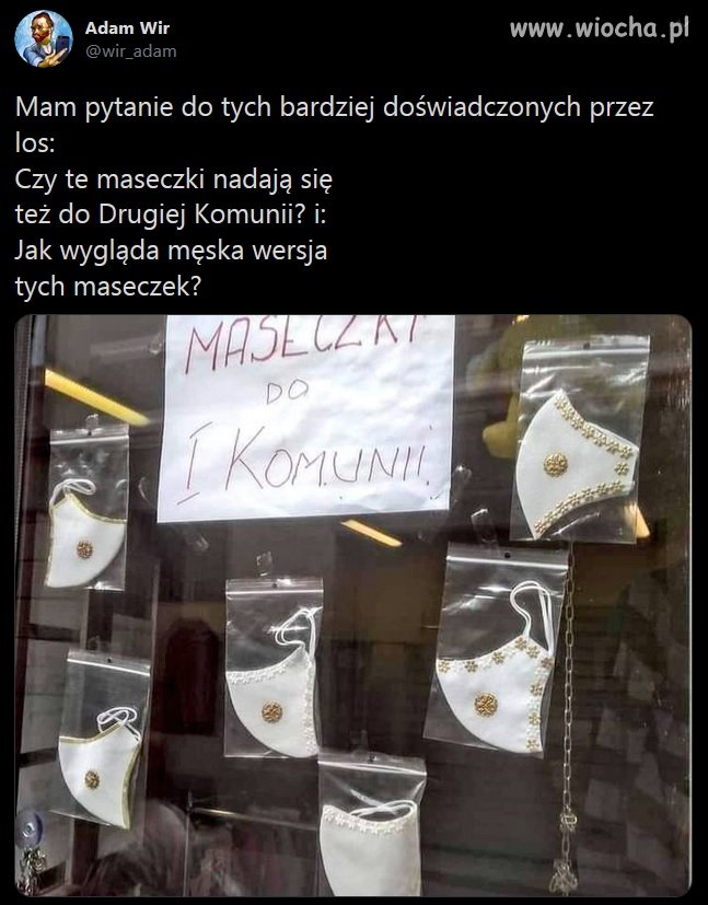 Maseczki do komunii...