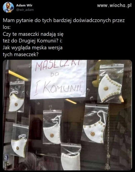 Maseczki do komunii...