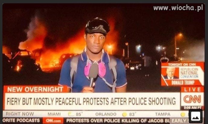 Pokojowe protesty według CNN