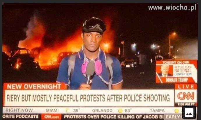Pokojowe protesty według CNN