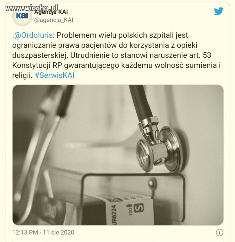 Potrzeba wincyj kapelanów , wincyj kasy