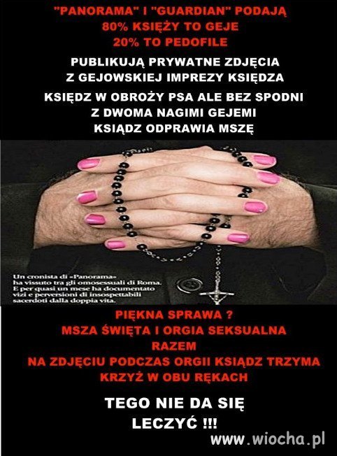 Czas na leczenie zwyroli z sekty kościoła!