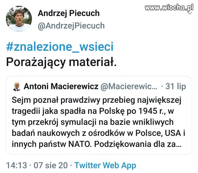 Piecuch znalazł w sieci i go wzięło  poraziło .